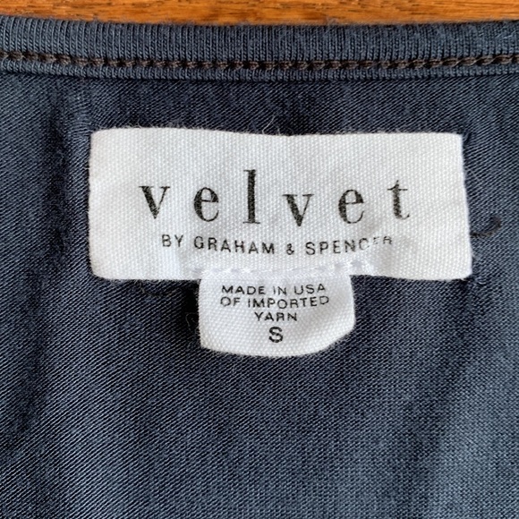 Velvet by Graham & Spencer Blue Cap Sleeve Jersey Knit Top Size Small - Picture 3 of 9